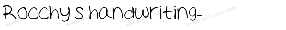 Rocchy s handwriting字体转换